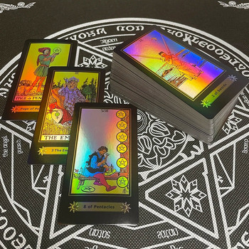 Αγγλικές ολογραφικές κάρτες Ταρώ για αρχάριους με Οδηγό Επιτραπέζια Παιχνίδια Deck Classic Runes Divination