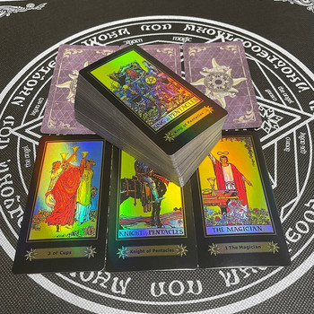 Αγγλικές ολογραφικές κάρτες Ταρώ για αρχάριους με Οδηγό Επιτραπέζια Παιχνίδια Deck Classic Runes Divination
