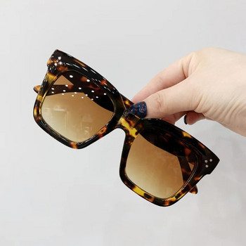Класически ретро големи слънчеви очила Дамска марка Vintage Travel с квадратни слънчеви очила с голяма рамка за жени Oculos Lunette De Soleil