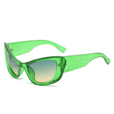 Unikaalsed Cat Eye Punk päikeseprillid Naiste Vintage Mehed Trendikas mood Värvikad päikeseprillid Retro Varjud Sädelevad prillid Y2k Tänavarõivad