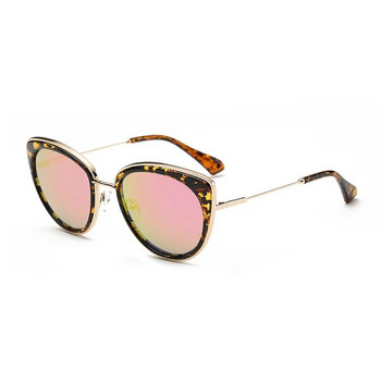 Υψηλής ποιότητας γυναικεία γυαλιά ηλίου Cat Eye Χρυσά μεταλλικά γυαλιά αντανακλαστικά καλοκαιρινά ροζ γυαλιά Vintage σέξι γυαλιά