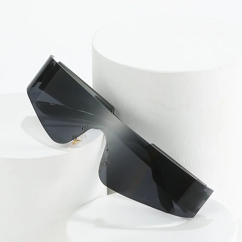 SO&EI Retro Y2K Punk sunčane naočale bez okvira Ženske modne šarene sjenila UV400 Muške jednodijelne sportske naočale za vožnju