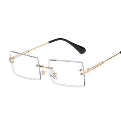 Modes kvadrātveida saulesbrilles sieviete zīmola dizainere bezmalas spoguļa saulesbrilles sievietēm maza rāmja gradienta Lunette Soleil Femme