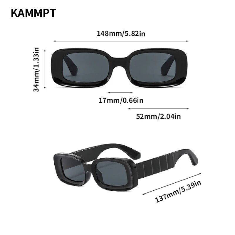 KAMMPT Νέα σε Vintage γυαλιά ηλίου 2022 Μόδα Μικρά ορθογώνια γυαλιά ηλίου για άνδρες Μοντέρνα επώνυμη σχεδίαση UV400 αποχρώσεις για γυναίκες