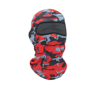 Mască de față cu balaclava cu imprimare de camuflaj Mască de călărie cu protecție UV Mască de echitație de schi Glugă de soare Mască tactică în aer liber Esarfă de ciclism pentru bărbați și femei