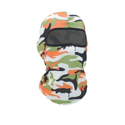 Mască de față cu balaclava cu imprimare de camuflaj Mască de călărie cu protecție UV Mască de echitație de schi Glugă de soare Mască tactică în aer liber Esarfă de ciclism pentru bărbați și femei