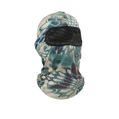 Mască de față cu balaclava cu imprimare de camuflaj Mască de călărie cu protecție UV Mască de echitație de schi Glugă de soare Mască tactică în aer liber Esarfă de ciclism pentru bărbați și femei