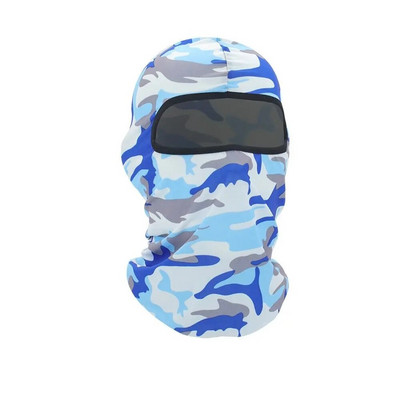 Mască de față cu balaclava cu imprimare de camuflaj Mască de călărie cu protecție UV Mască de echitație de schi Glugă de soare Mască tactică în aer liber Esarfă de ciclism pentru bărbați și femei