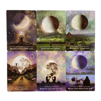 Moonology Manifestation Oracle Cards Deck Tarot English Visions Divination Edition Borad Παίζοντας παιχνίδια