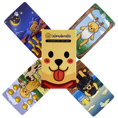 Карти Таро Labradorable Cute Dog Design A 78 Deck Oracle English Visions Divination Edition Borad Playing Games