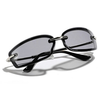 SHAUNA Нови Y2K бонбонени правоъгълни слънчеви очила Модни спортни сенници за шофиране UV400 Мъжки актуални синьо-зелени слънчеви очила