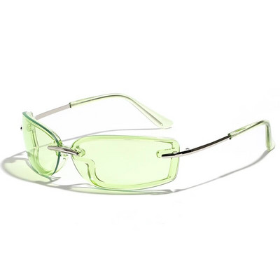 SHAUNA Nove pravokutne sunčane naočale Y2K Candy Color Modne sportske sjenila za vožnju UV400 Modne plavo zelene sunčane naočale za muškarce