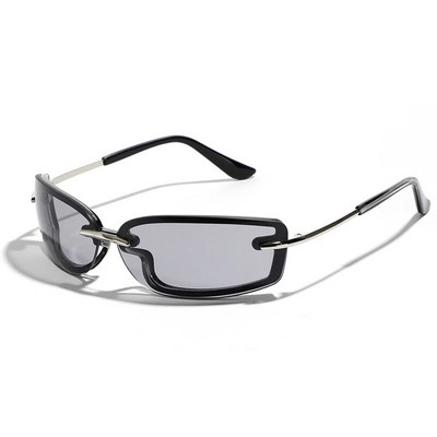 SHAUNA Nove pravokutne sunčane naočale Y2K Candy Color Modne sportske sjenila za vožnju UV400 Modne plavo zelene sunčane naočale za muškarce