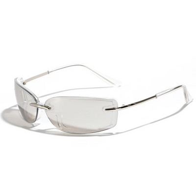 SHAUNA Nove pravokutne sunčane naočale Y2K Candy Color Modne sportske sjenila za vožnju UV400 Modne plavo zelene sunčane naočale za muškarce