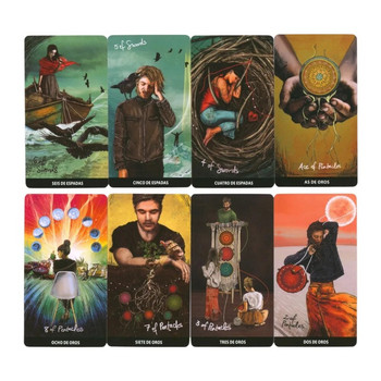 Κάρτες Ταρώ Ταρώ σε Ισπανική μαντική τράπουλα για αρχάριους με βιβλίο οδηγών Επιτραπέζια παιχνίδια Αστρολογία Ισπανικά Αγγλικά Ταρώ κατάστρωμα