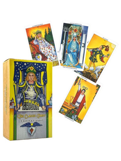 Tarrotikaardid hispaaniakeelses ennustamispakis algajatele koos juhendiraamatuga lauamängud Astroloogia hispaania inglise keele taropakk