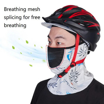 Καλοκαίρι Ice Silk Head Cover Filter Dust and Breathable Sun Protection Mask Outdoor Sports Sun Protection Mask Cycling Sun Protect
