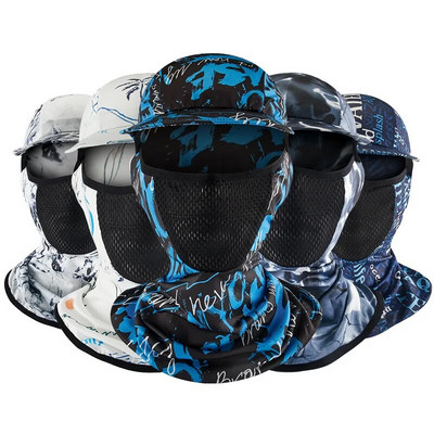 Summer Ice Silk Head Cover Filter Прах и дишаща слънцезащитна маска Спорт на открито Слънцезащитна маска Колоездене Sun Protect