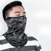 Ledus zīda sauļošanās sejas šalle unisex sejas pārklājuma maska āra sporta velosipēda galvas saite Quick Dry putekļu necaurlaidīga makšķerēšanas sporta kapuce
