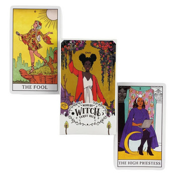 Μοντέρνες κάρτες ταρώ μάγισσας A 78 Deck Oracle English Divination Edition Borad Παίζοντας Παιχνίδια