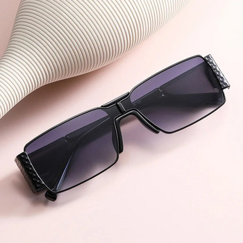 SHAUNA Ретро Steampunk Rectangle Дамски слънчеви очила Модна марка Дизайнерски градиентни нюанси UV400 Мъжки квадратни пънк слънчеви очила