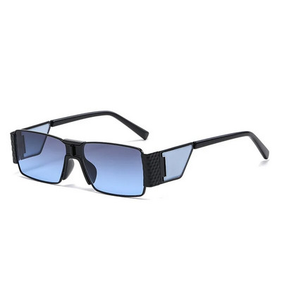 SHAUNA Retro Steampunk Ochelari de soare dreptunghi pentru femei, designer de modă, nuanțe degradate, UV400, ochelari de soare pătrați punk pentru bărbați