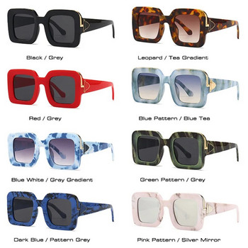 SHAUNA Ретро квадратни дамски луксозни слънчеви очила Модна марка Дизайнерски градиентни огледални нюанси UV400 Мъжки актуални слънчеви очила