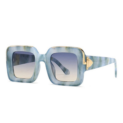 SHAUNA Retro Square Sieviešu luksusa saulesbrilles Modes zīmolu dizaineru gradientu spoguļu žalūzijas UV400 vīriešu tendences saulesbrilles