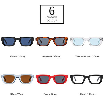SHAUNA Ins Популярни модни квадратни дамски слънчеви очила Blue Tea Shades UV400