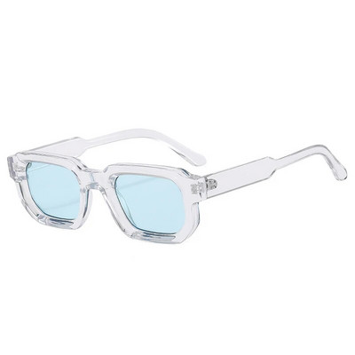 SHAUNA Ins Популярни модни квадратни дамски слънчеви очила Blue Tea Shades UV400