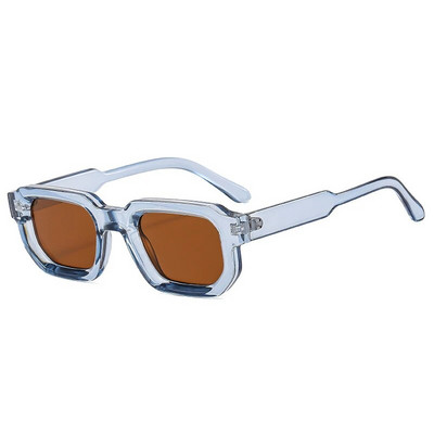 SHAUNA Ins Популярни модни квадратни дамски слънчеви очила Blue Tea Shades UV400