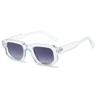 SHAUNA Ins Популярни модни квадратни дамски слънчеви очила Blue Tea Shades UV400