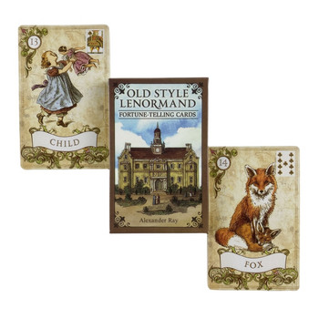 Παλιό στυλ Lenormand Fortune-Telling Cards A 38 Αγγλικά Fate Divination Deck Borad Games