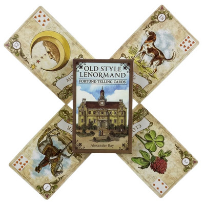 Stari stil Lenormand karata za proricanje sudbine A 38 engleski špil za proricanje sudbine Borad Games