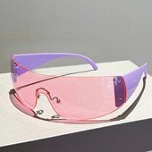 GM LUMIAS ääristeta Y2k päikeseprillid, mood, uus meeste naiste peegelprillid, trendikad futuristlikud välispordi UV400 varjud