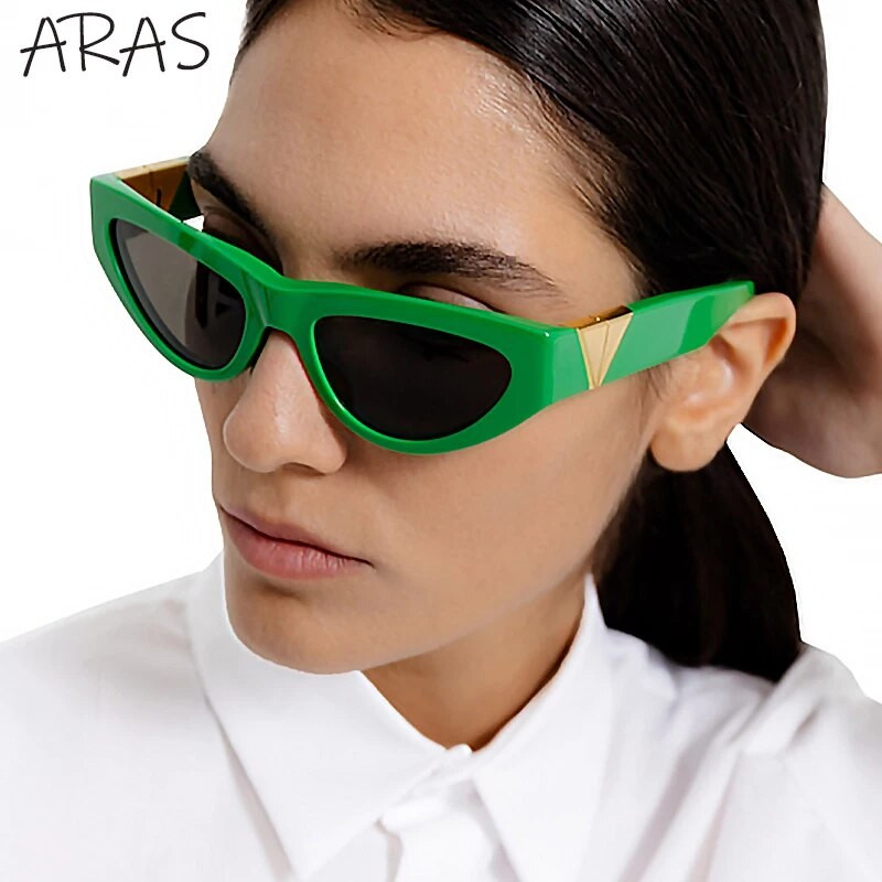 Vintage kaķu acu saulesbrilles sievietēm 2023. gada luksusa zīmola dizaineru modes mazas kaķu acu saulesbrilles sievietēm, modernas trīsstūra saulesbrilles