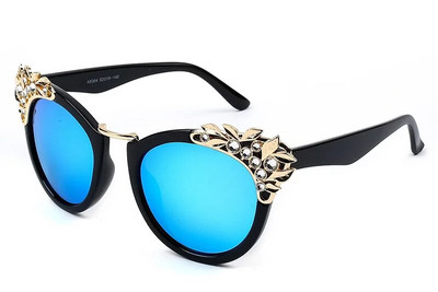 CandisGY Дамски класически слънчеви очила с котешко око Lady Fashion Luxury Известна марка Desinger Mirror Party Sun Glasses Female diamond
