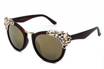 CandisGY Дамски класически слънчеви очила с котешко око Lady Fashion Luxury Известна марка Desinger Mirror Party Sun Glasses Female diamond