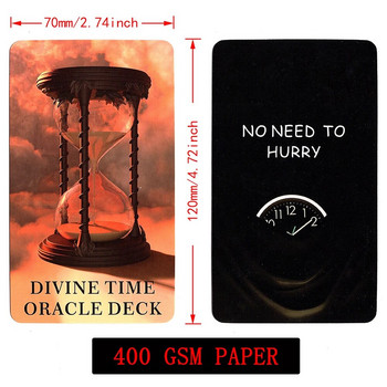 Divine Time Oracle English Deck Tarot υψηλής ποιότητας 12x7cm 56 Κάρτες Μοναδικοί Ρούνοι Μαντεία σε Κάλυμμα κουτιού