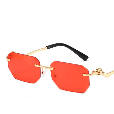XJiea Vintage Малки правоъгълни дамски слънчеви очила без рамки Gradient UV400 Summer Style Слънчеви очила Мъжки Outdoor Lunette De Soleil