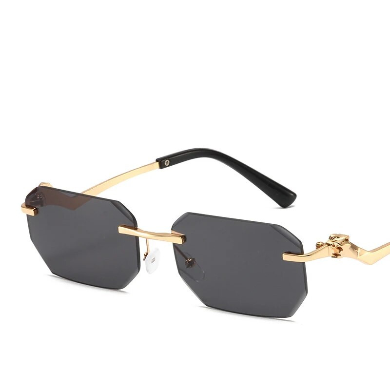 XJiea Vintage mazs taisnstūrveida bezmalu sieviešu saulesbrilles Gradient UV400 vasaras stila saulesbrilles vīriešiem āra Lunette De Soleil