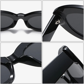 SO&EI Ins Популярни модни извънгабаритни дамски слънчеви очила с котешко око Ретро леопардови нюанси UV400 Мъжки актуални овални слънчеви очила