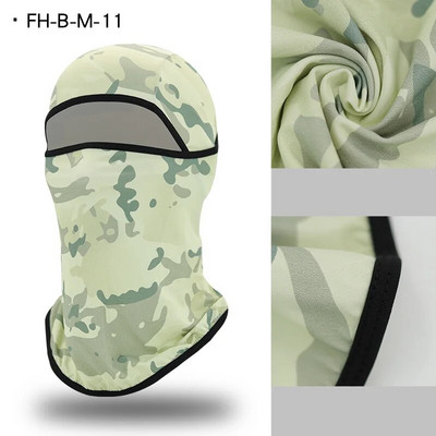 Αναπνεύσιμη μάσκα ποδηλασίας σκι Balaclava Καλοκαίρι Ice Silk Headwear Ποδήλατο Προστασία από ηλιακή ακτινοβολία UV Μάσκα ολόκληρου προσώπου Άνδρες για ψάρεμα Καπέλα κάμπινγκ