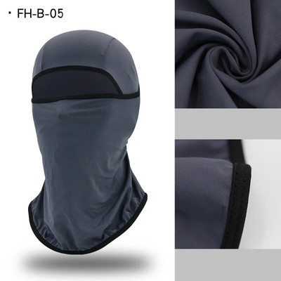 Αναπνεύσιμη μάσκα ποδηλασίας σκι Balaclava Καλοκαίρι Ice Silk Headwear Ποδήλατο Προστασία από ηλιακή ακτινοβολία UV Μάσκα ολόκληρου προσώπου Άνδρες για ψάρεμα Καπέλα κάμπινγκ