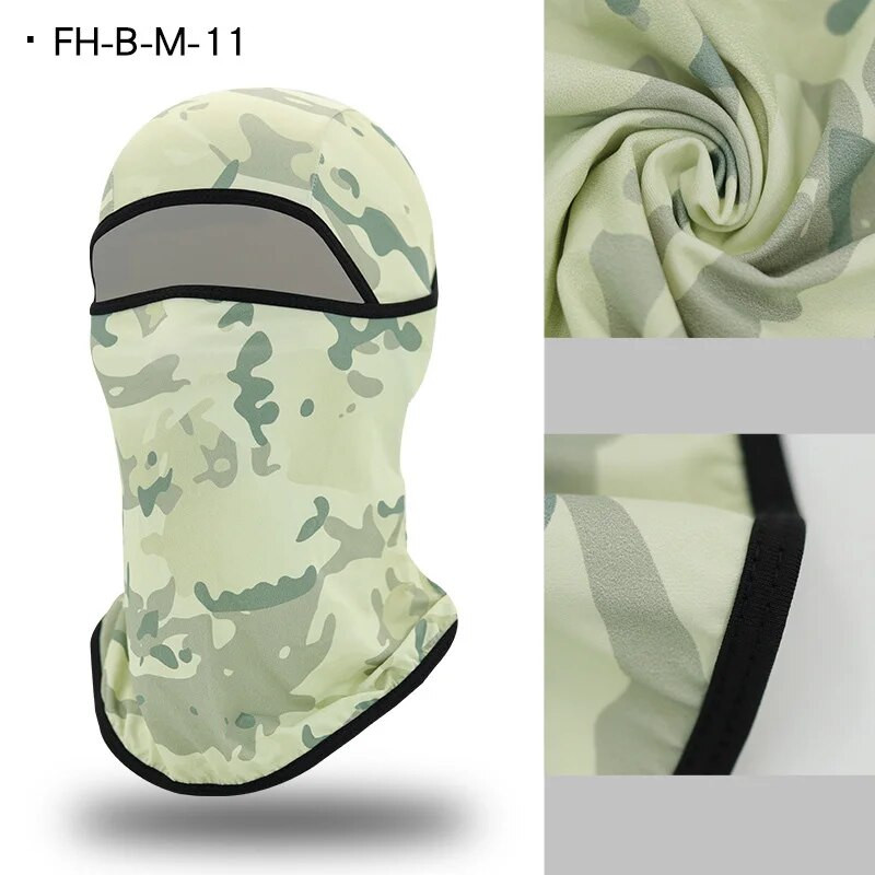 Αναπνεύσιμη μάσκα ποδηλασίας σκι Balaclava Καλοκαίρι Ice Silk Headwear Ποδήλατο Προστασία από ηλιακή ακτινοβολία UV Μάσκα ολόκληρου προσώπου Άνδρες για ψάρεμα Καπέλα κάμπινγκ