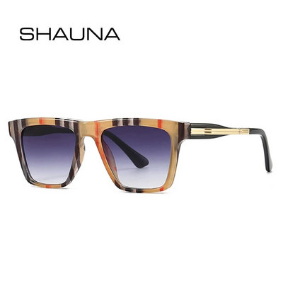 SHAUNA Ins Ochelari de soare pătrați de modă populari pentru femei, în tendințe, cu gradient, nuanțe de designer, UV400, pentru bărbați, ochelari de soare cu ochi de pisică