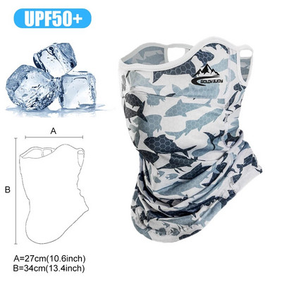 Fishing Face Mask Suvine päikesekaitse Jalgrattasõidu Bandana Unisex Outdoor Sport Bike hingav jää siidist rippuvad kõrva peakatted