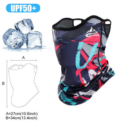 Fishing Face Mask Suvine päikesekaitse Jalgrattasõidu Bandana Unisex Outdoor Sport Bike hingav jää siidist rippuvad kõrva peakatted