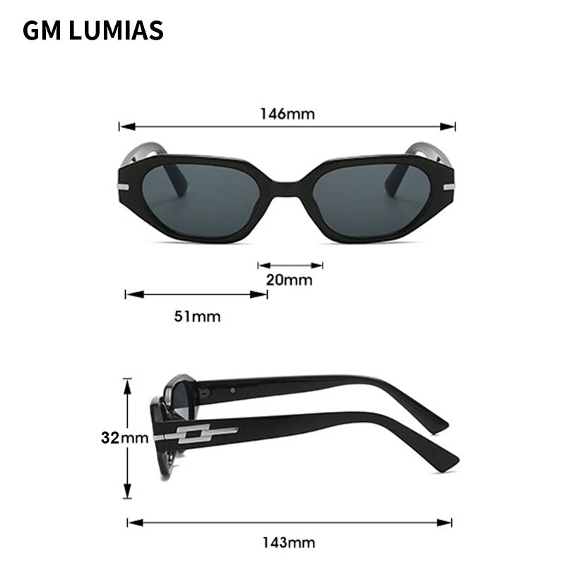 GM LUMIAS Vintage ovalne sunčane naočale Ženske 2023. Novo u gradijentnim nijansama slatke boje Naočale Dizajn luksuzne marke UV400 sunčane naočale