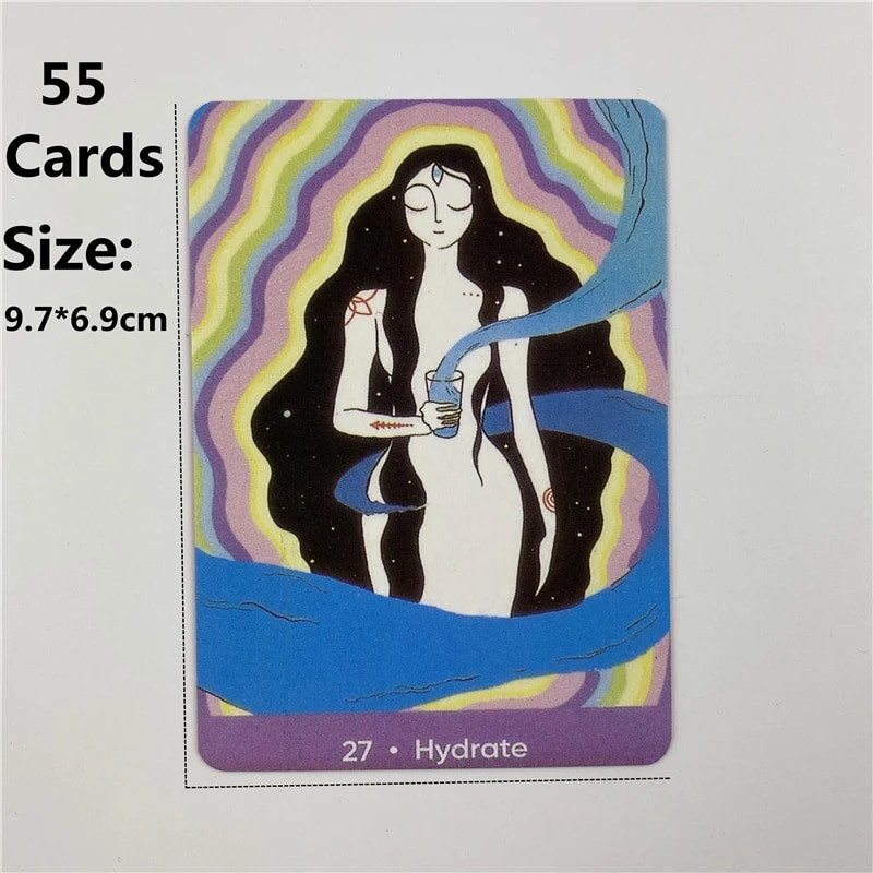 Metal Box Golded Edition Selfcare Oracle Cards Divination Deck With Paper Guidebook English Classical Tarot Επιτραπέζια παιχνίδια